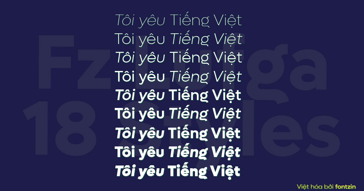Full 18 Font Việt Hóa Fz Lufga