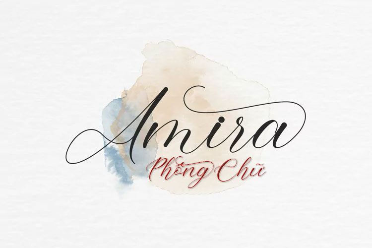 Font Việt Hóa Amira 1 Font Thiết Kế Thiệp Cưới Đẹp