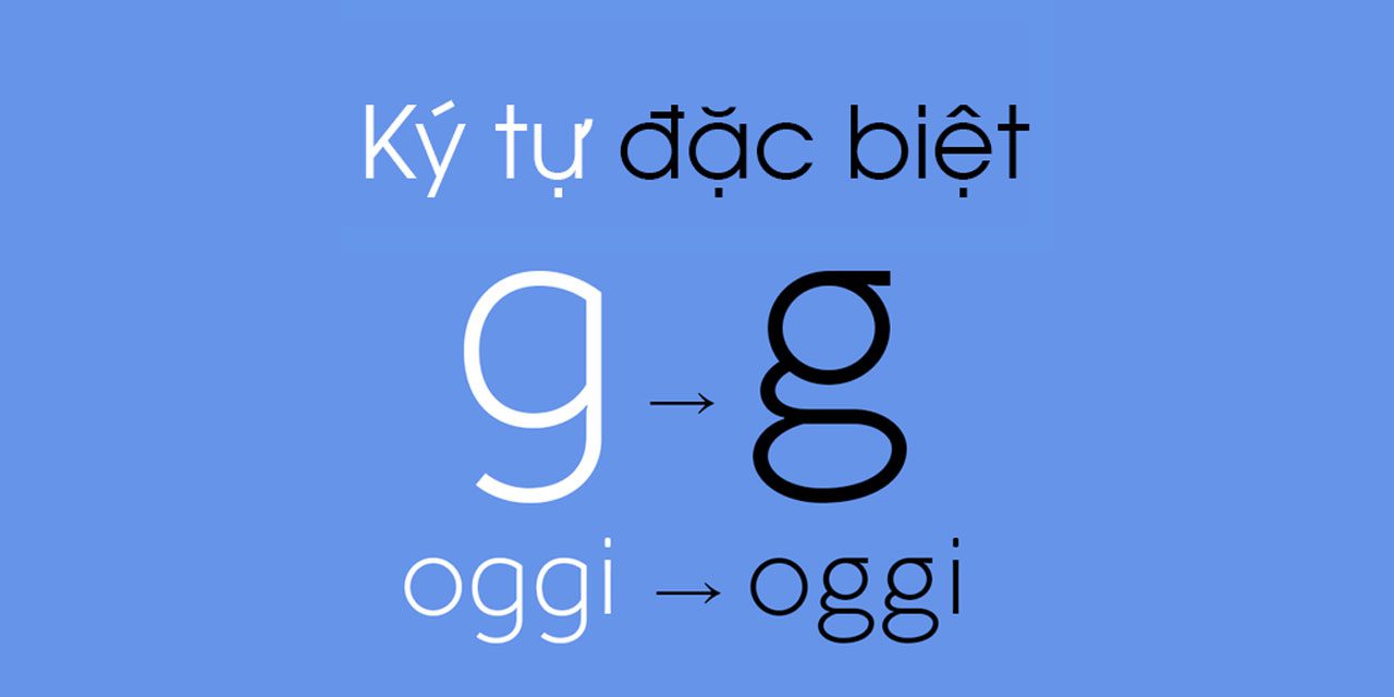 Kí tự đặc biệt trong font