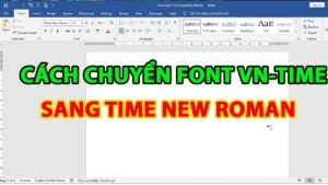 Demo 5 Bước Chuyển font chữ vni-times sang Time New Roman