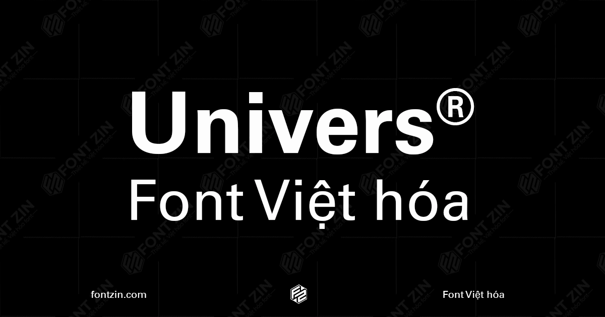 Font univers việt hóa: 2 style regular và bold