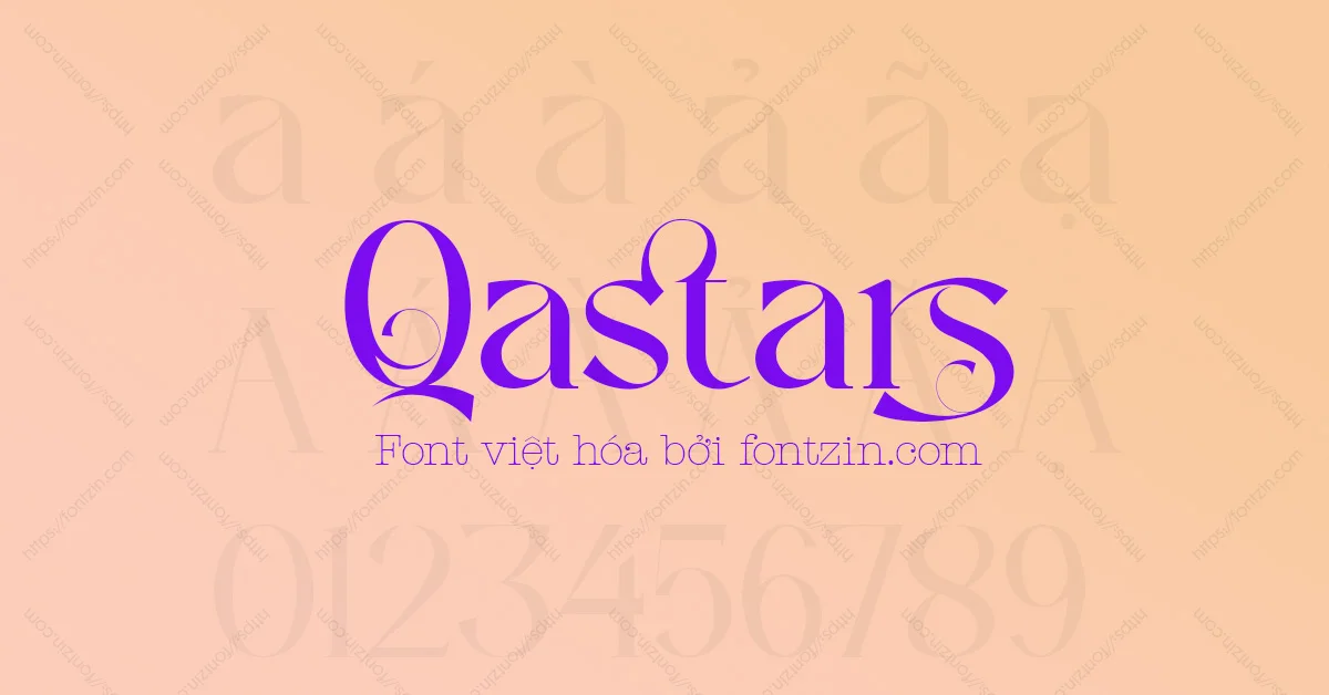 Font serif việt hóa qastars đẹp và tinh tế